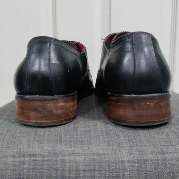 Moretti Black Label Leather Monk Strap Loafer Dress Shoes Men's Size 12 - Picture 10 of 12